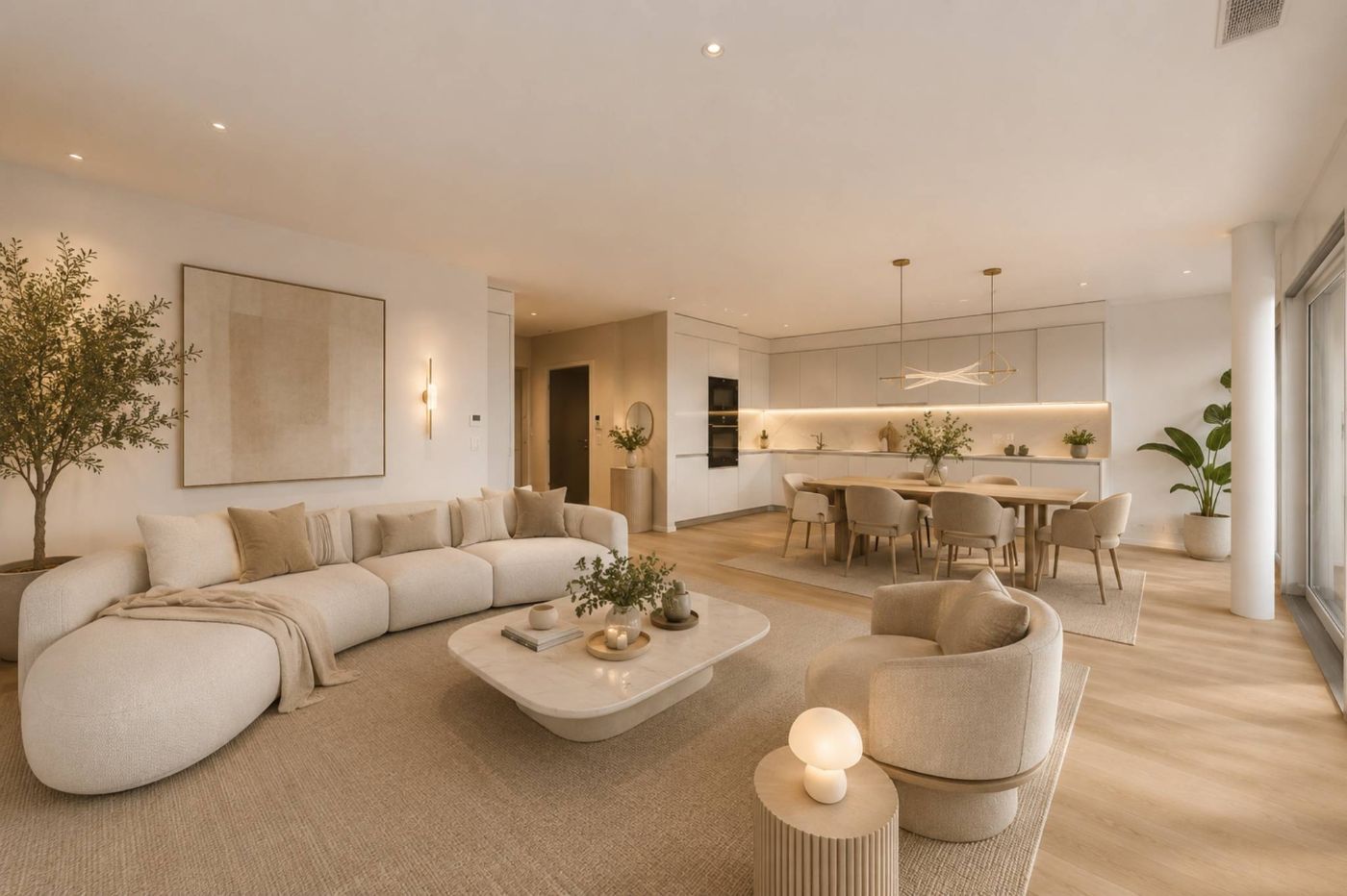 Appartement de 4,5 pièces de standing.
Vue sur lac et grand balcon couvert de 76m2.