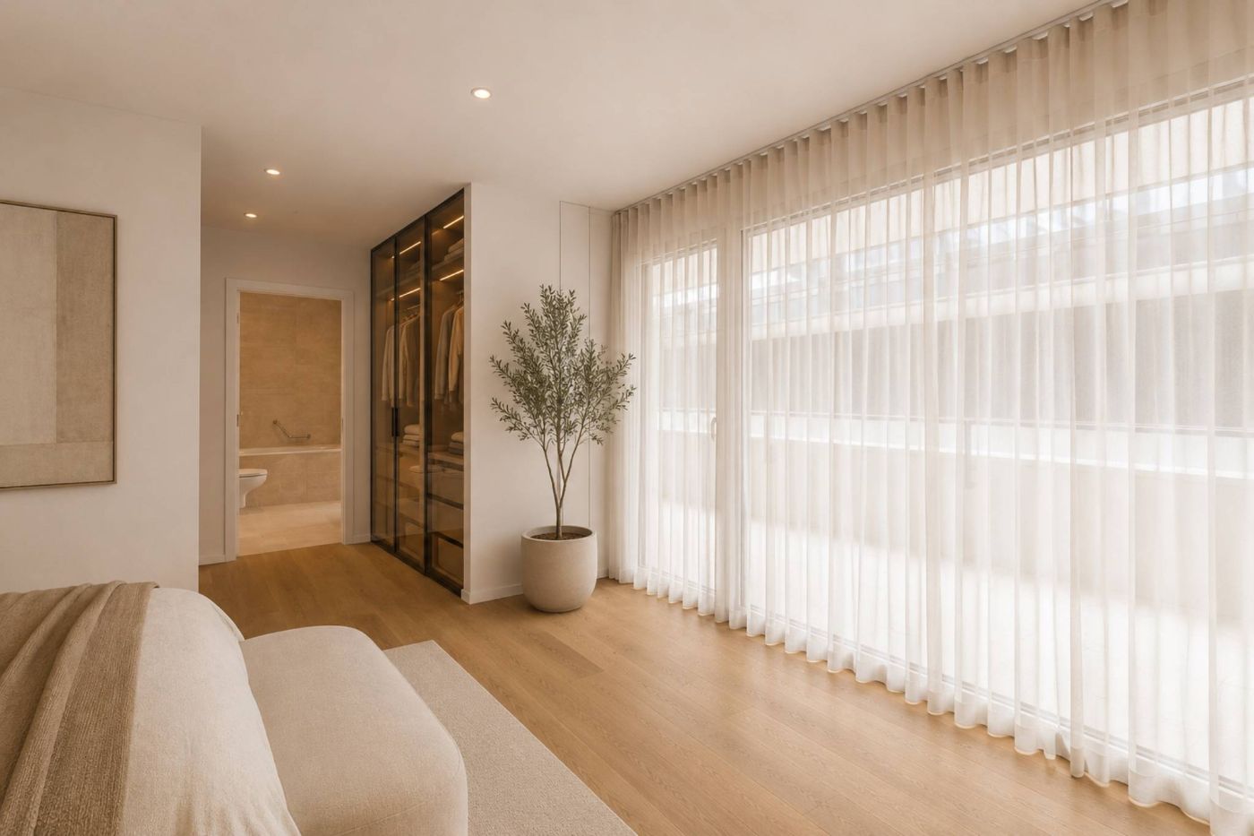 Appartement de 4,5 pièces de standing.
Vue sur lac et grand balcon couvert de 76m2.