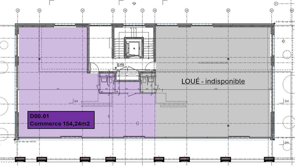À louer – Surface commerciale brute