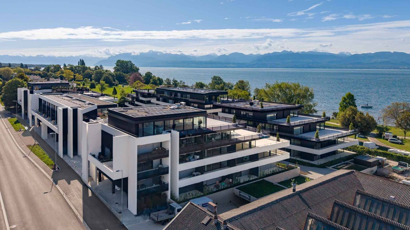 Appartement neuf de standing – 4.5 pièces en angle avec balcon de 76m² – Vue lac