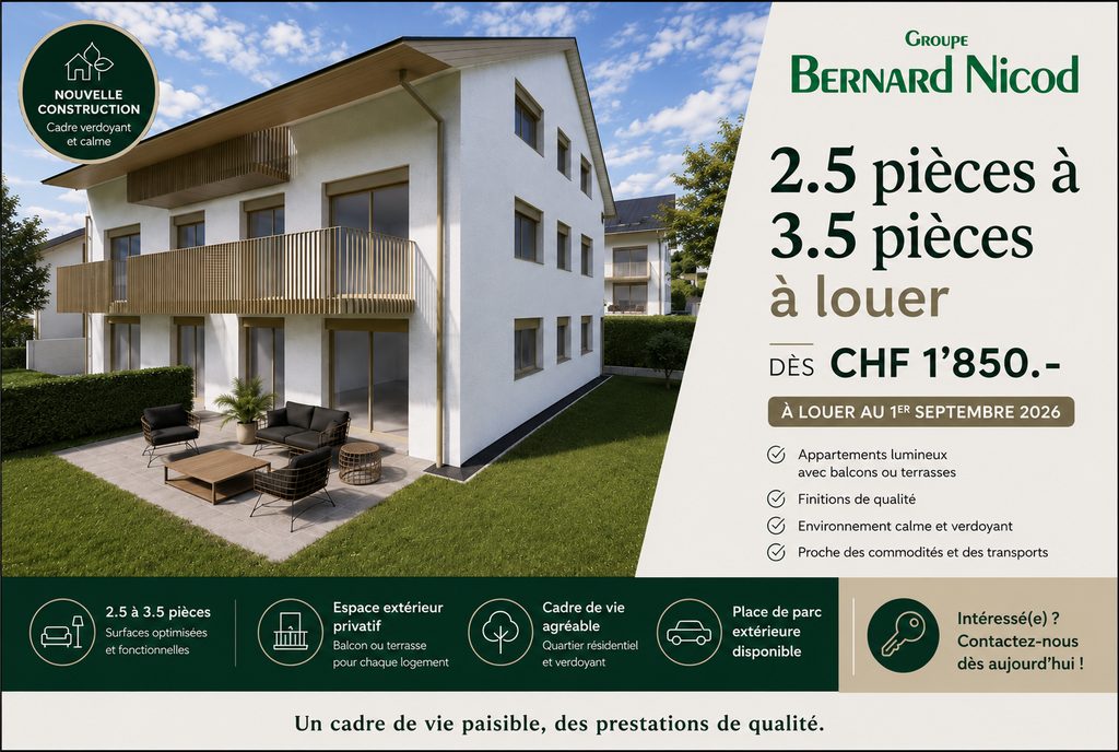 Appartements neufs en attique de 3.5 pièces à Prilly