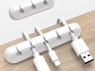 Clips range-câbles en silicone pour bureau