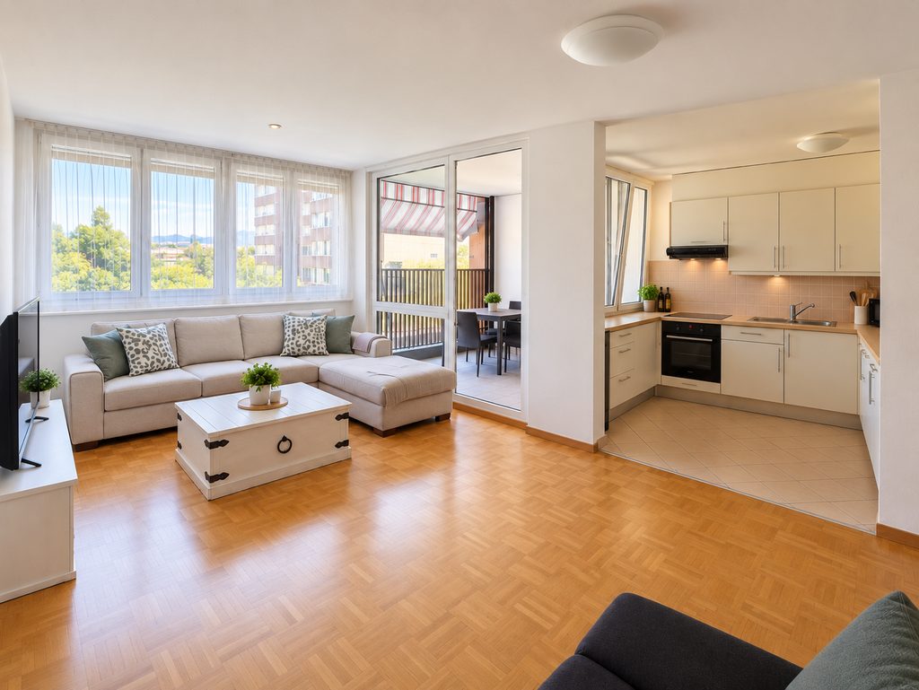 Lumineux et spacieux appartement de 3.5 pièces rénové à Nyon