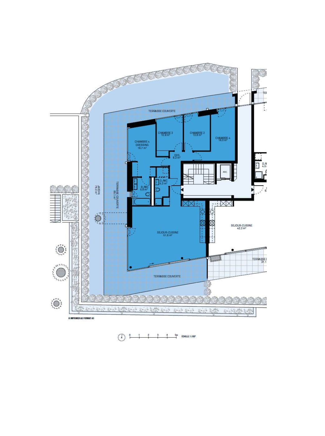 Nouvelle promotion : appartement de 5.5 pièces avec terrasse couverte et jardin