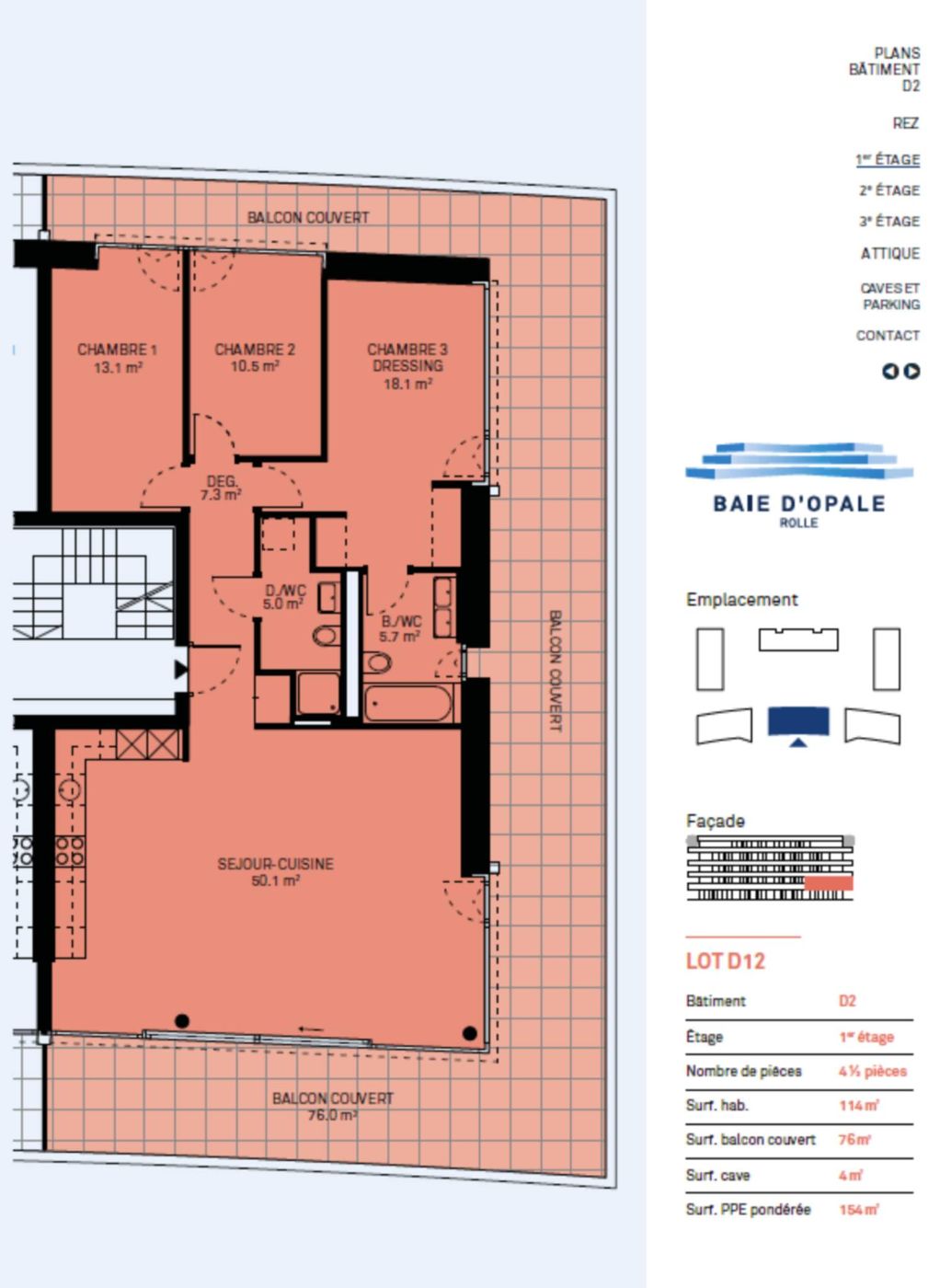 Superbe appartement neuf de 4,5 pièces de haut standing avec vue sur le lac !