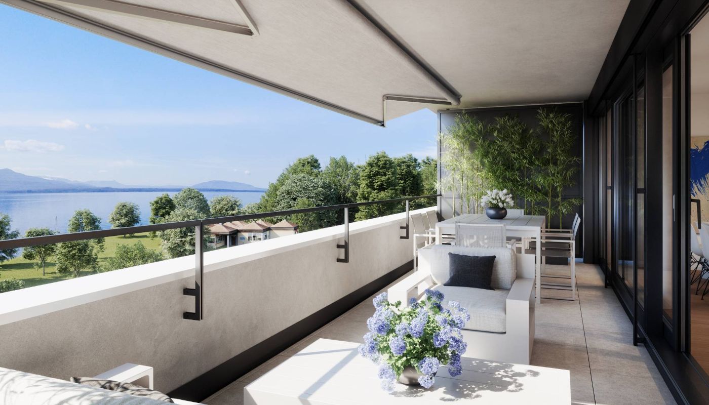 UNIQUE! Attique de 5.5 pièces de 146m2 bénéficiant d&rsquo;un rooftop terrasse de plus de 200m2 avec vue panoramique sur le lac et les Alpes
