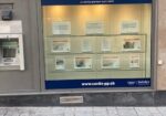 Vitrine publicitaire au centre-ville de Lausanne